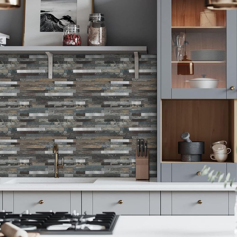 Midcard 10 Sheets Peel and Stick Backsplash PVC Wall Tile,for Kitchen Backsplash - Image 5